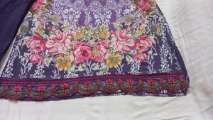 Dark Purple Pakistani Lawn Suit