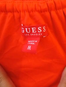 Authentic GUESS Off Shoulder Red Bardot Dress
