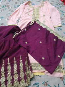 embroided sharara set