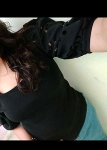 Black Textured Top