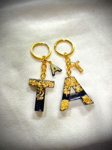 Resin Initial Keychains
