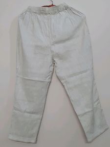 White Chikankari Pallazo Pant