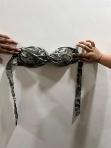Army print Twisted Top