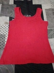 Red Sleeveless Tank Top