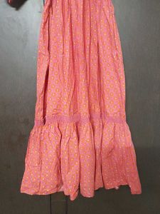 New Pink Floral Midi Dress