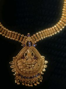 Gold-Plated Lakshmi Pendant Necklace