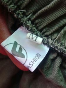Olive Green Cargo Pocket Skirt