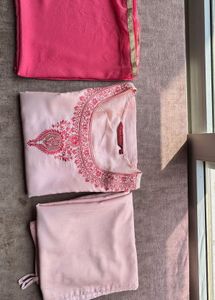 Peach Embroidered Kurti