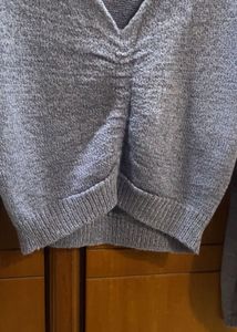 Cute Blue Cropped Sweater