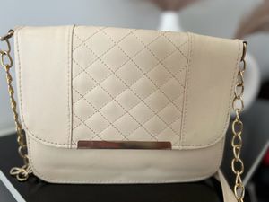 Beige Sling Leather Bag