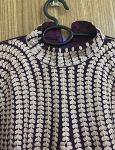 Elegant Purple Embroidered Kurta