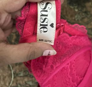 Pink Lace Bra