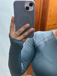 Athleta Gray Long Sleeve Top