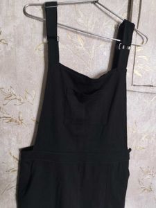 Black Dungaree Overalls