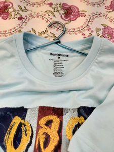 Bumchums New Unused Tshirt Sky Blue Size M