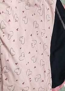 Cute Heart Print Pajama Set