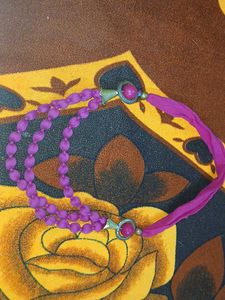 Handmade Purple Beaded Necklace
