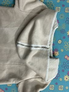 Elegant Beige Hooded Coat