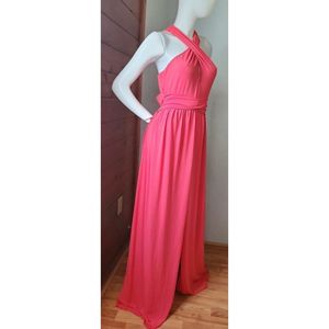 Elegant coral Maxi Dress