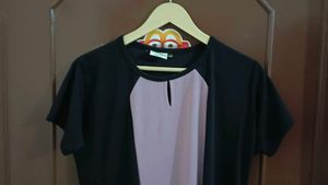 Black And Lavender Dress