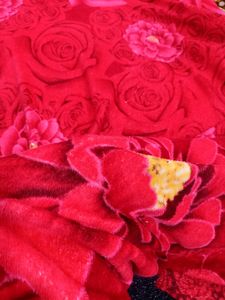 Red Velvet King Size Elastic Bedsheet