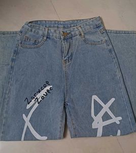 Urbanic Graffiti Motif Jeans