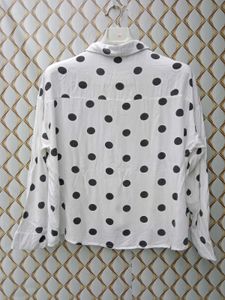 New With Tag Korean Baggy Dotted Cotton Shirt