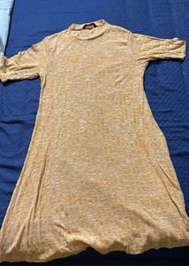 Yellow Knit Mini Dress