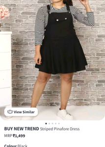 Cute Black dungaree Dress