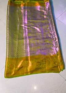 Shinning Green Colour Soft Banarasi Silk Saree