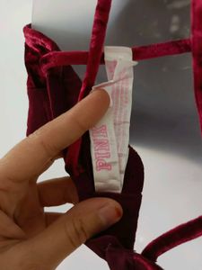 maroon Velvet Bralette