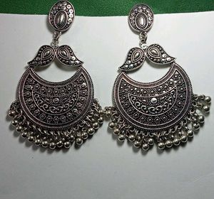 Silver Tone Dangle Earrings