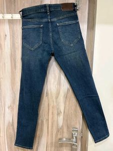 NUON Dark Blue Skinny Fit Denim Jeans