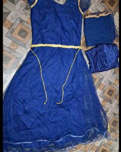 🔥🔥Sale💥💃 Blue Full Havy Work One Piece Gown.