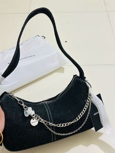 Denim Chain  Shoulder Bag