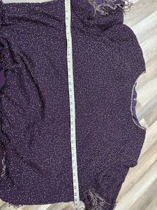 Purple Beaded Evening Gown