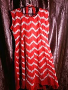 NEW RED SHARARA KURTI SET