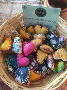 Heart Cotton Decorative Brooch