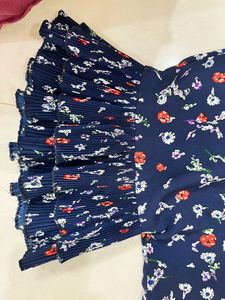 Blue Top With Bell Sleeves - Size small