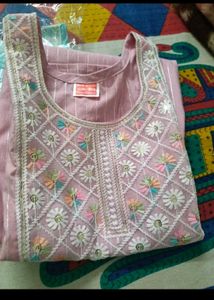 Elegant Pink &amp; Blue Kurta Set