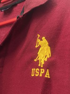 USPA Maroon Polo T-Shirt