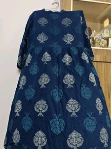 EasyBuy Blue Anarkali Printed Kurti