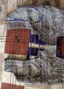 Purple Mirror Chaniyacholi With Western Blouse