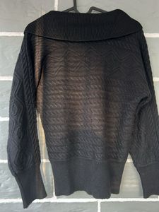 Elegant Black Cardigan Sweater