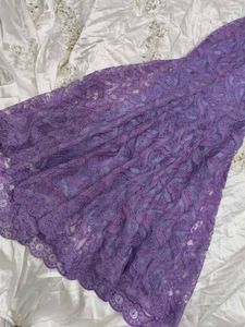 Elegant Purple Lace Gown
