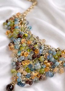 Vintage Beaded Statement Necklace