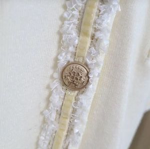 Korean Style Imported Knit Ruffle Border Cardigan