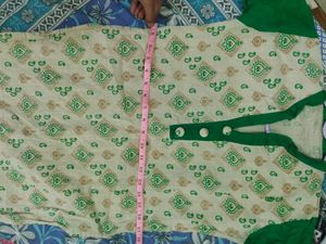 Green And Cream Kurta
