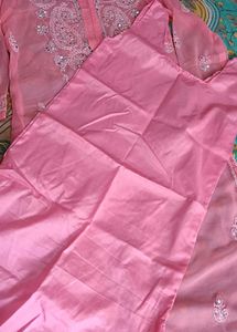 Pink Embroidered Kurti