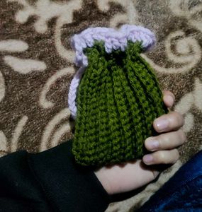 Crochet Drawstring Pouch